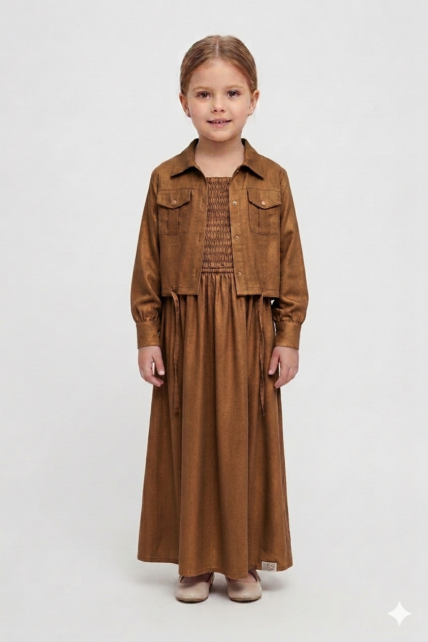 Jacket maxi bronze