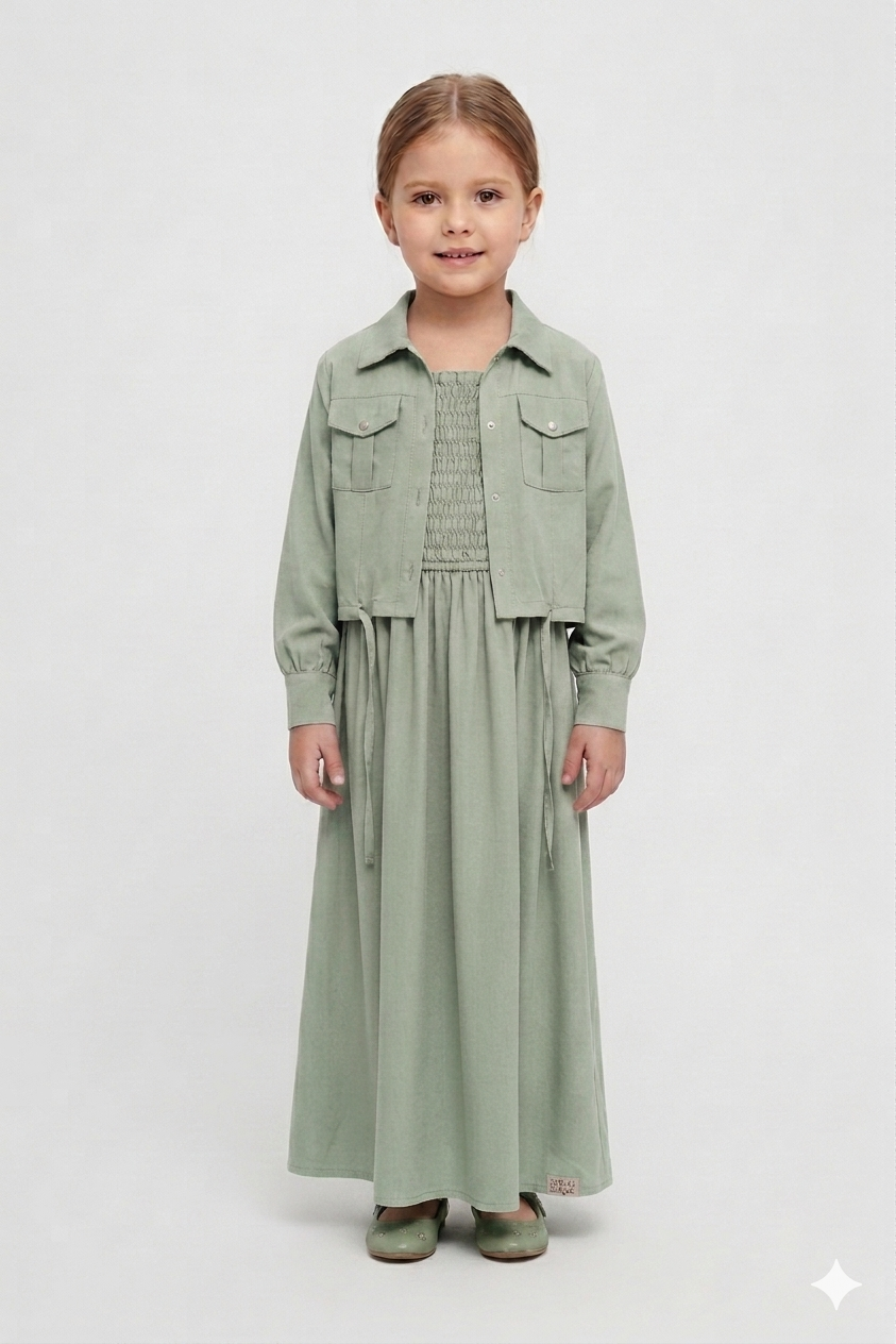 Jacket maxi Sage green