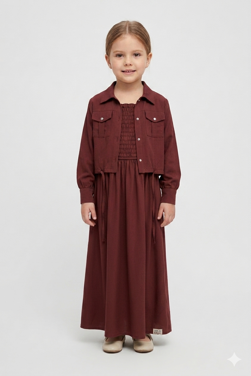 Jacket maxi Mehroon