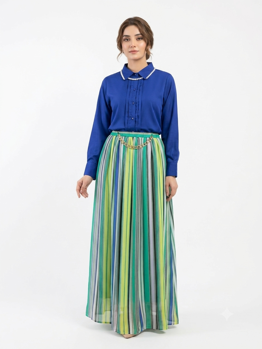 MALLA 2-Piece Skirt Set (Chain Style) - Afsarah Pret Women's Collection
