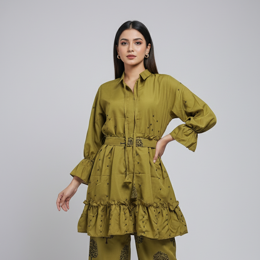 👗 Moti Charm — Western Top & Plazo Set 👗