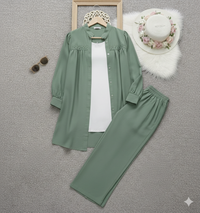 Trendy Co-Ord 2-Piece Set - Sage Green