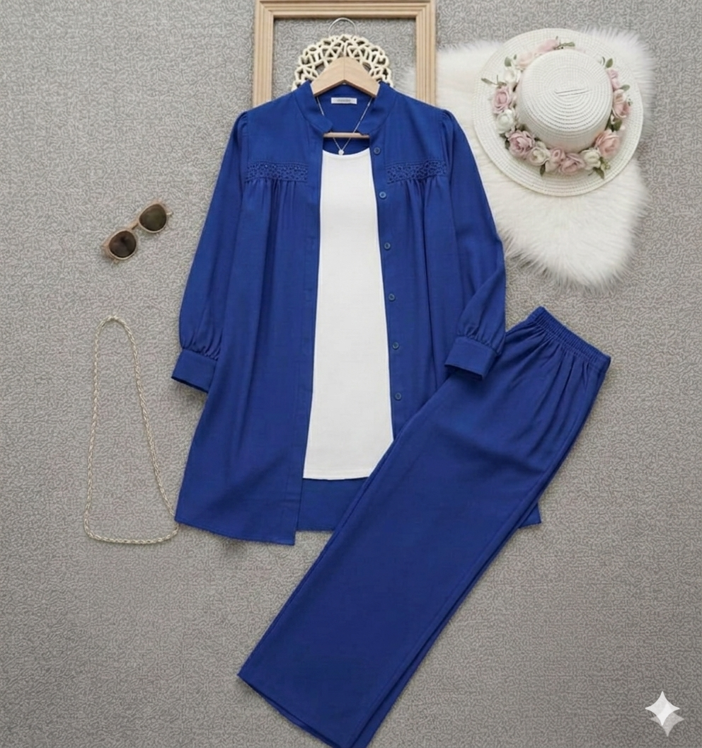 Trendy Co-Ord 2-Piece Set - Zinc - Afsarah Pret Women's Collection