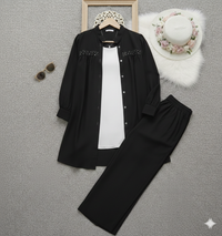 Trendy Co-Ord 2-Piece Set - Black