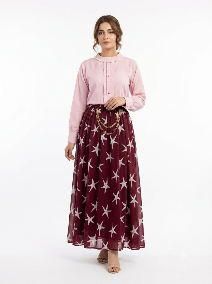 MALLA 2-Piece Skirt Set (Chain Style)