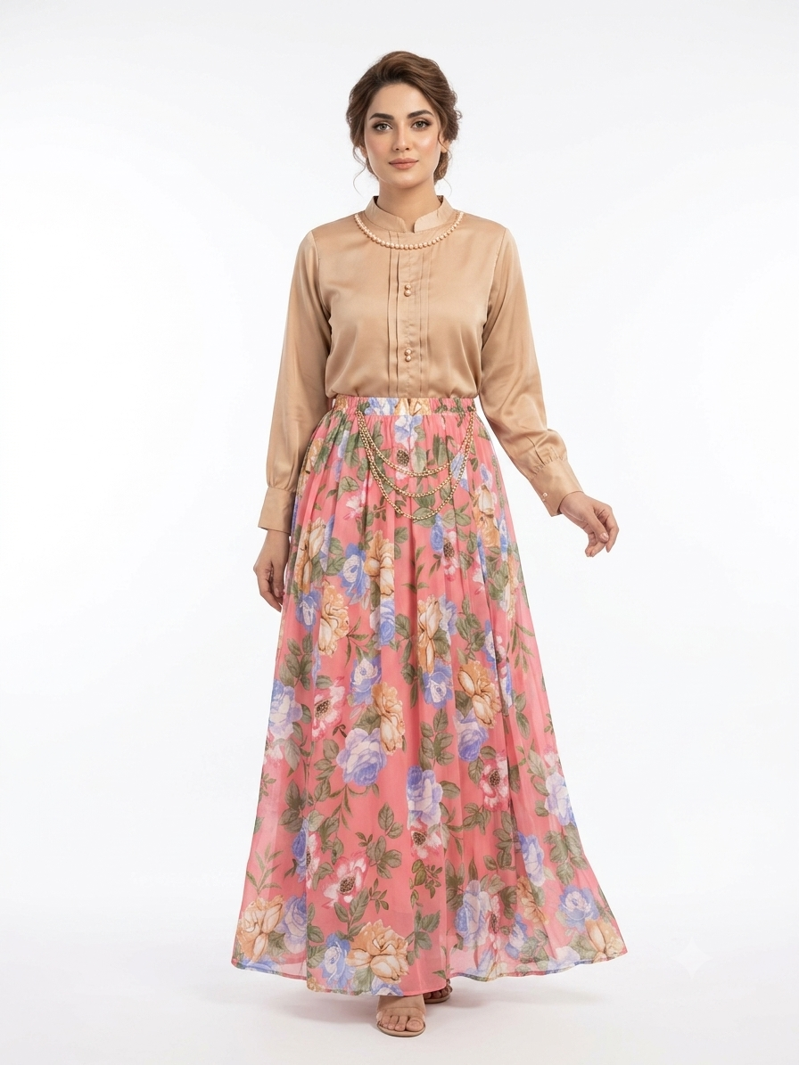 MALLA 2-Piece Skirt Set (Chain Style) - Afsarah Pret Women's Collection