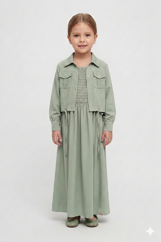 Jacket maxi Sage green